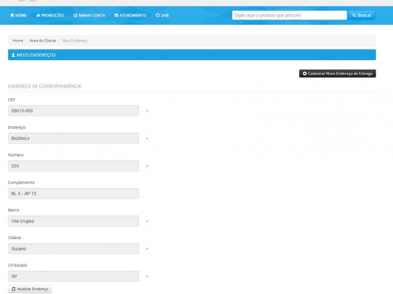 Endereços do Cliente