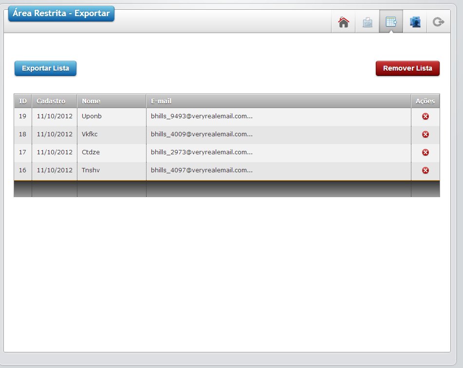 Lista de e-mails
